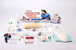 Venipuncture practice kit and course
